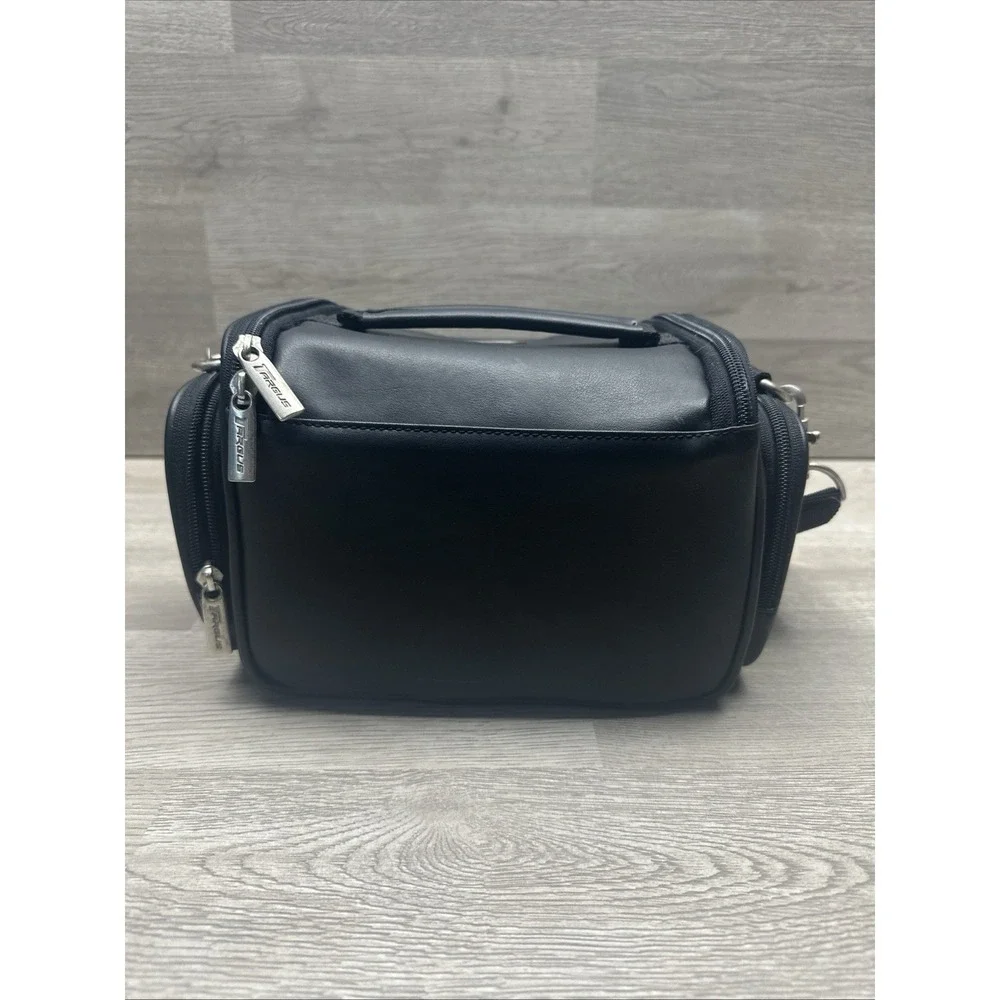 Targus‎ Black Leather Travel Camera Shoulder Bag With Strap - Multi Pocket Nice